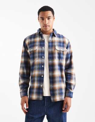 Levi's Jackson Plaid Flannel Worker Shirt In Blue