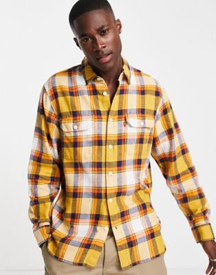Chemises à carreaux Levi's - Jackson - Surchemise de travail à carreaux en chanvre et coton - Jaune
