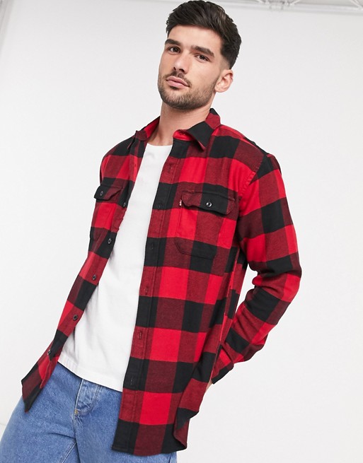 Levi's jackson worker jacket in red check