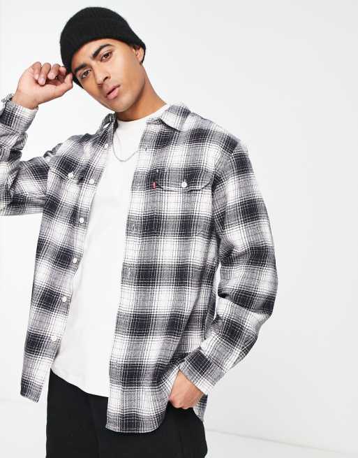 Levi's jackson worker shirt in black plaid | ASOS