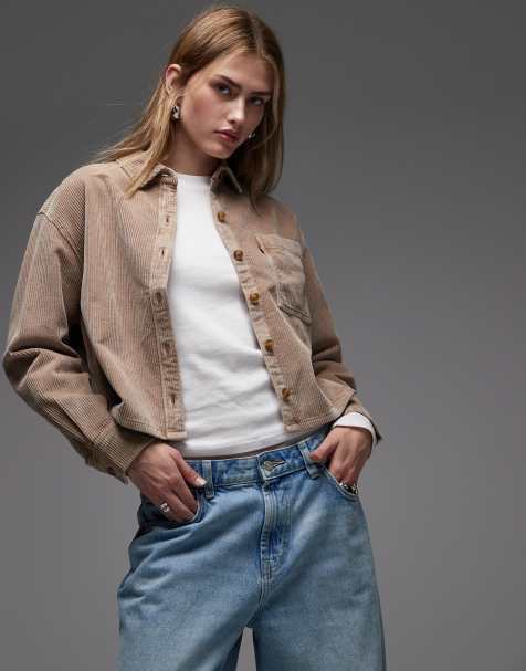 Levi's – Jasnobrązowa koszula sztruksowa o pudełkowym kroju - view 1