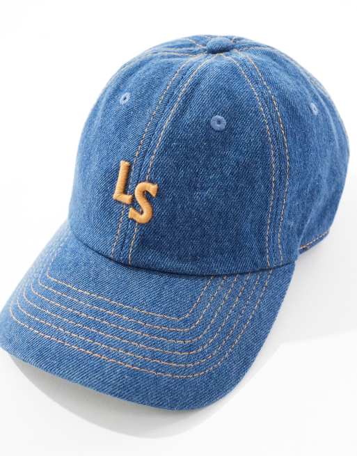 Levi's – Jasnoniebieska jeansowa baseballowa czapka z daszkiem z monogramem, 2 z 3