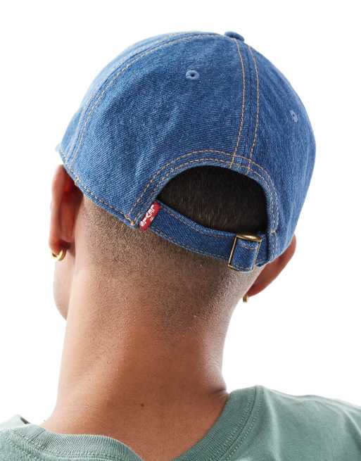Levi's – Jasnoniebieska jeansowa baseballowa czapka z daszkiem z monogramem, 3 z 3