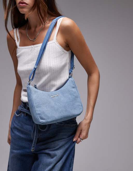Levi's – Jasnoniebieska mała torebka jeansowa na ramię z logo