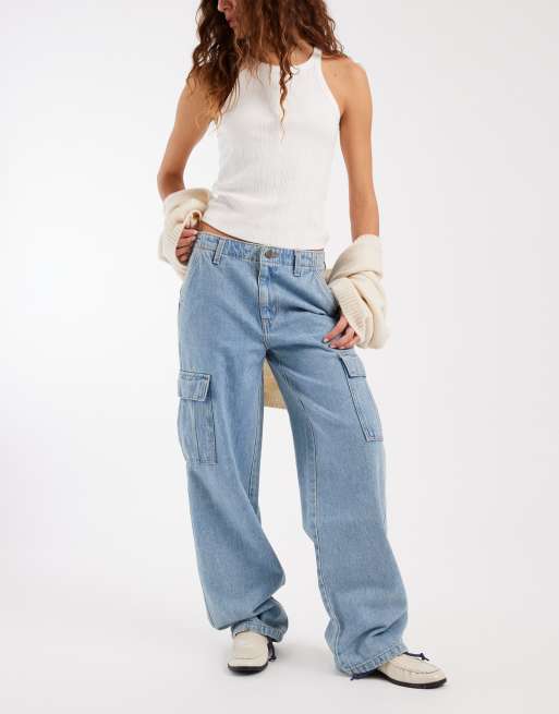 Levi's – Jasnoniebieskie jeansy bojówki baggy '94