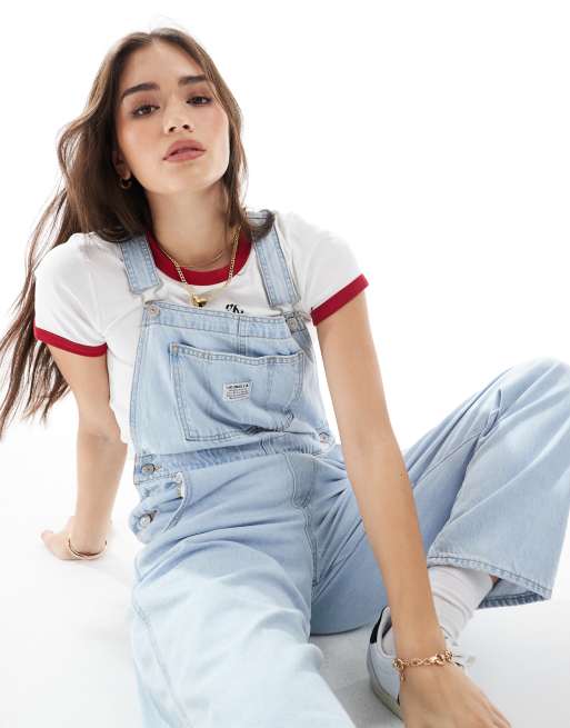 Levi's – Jasnoniebieskie lekkie ogrodniczki jeansowe w stylu vintage , 3 z 4