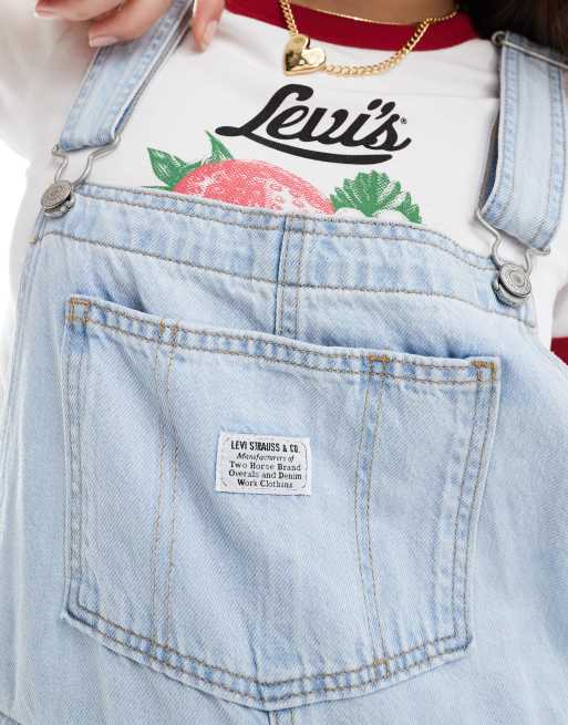 Levi's – Jasnoniebieskie lekkie ogrodniczki jeansowe w stylu vintage , 4 z 4