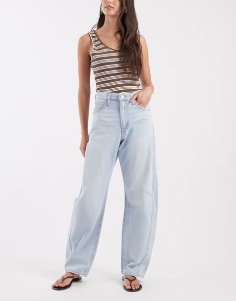 Levi's cinch barrel jeans in light wash 