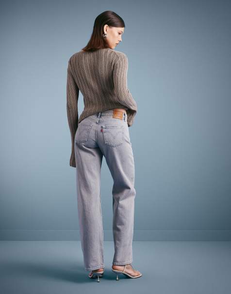 Levi's – Jasnoniebieskie, wybielane, luźne jeansy z niskim stanem - view 1