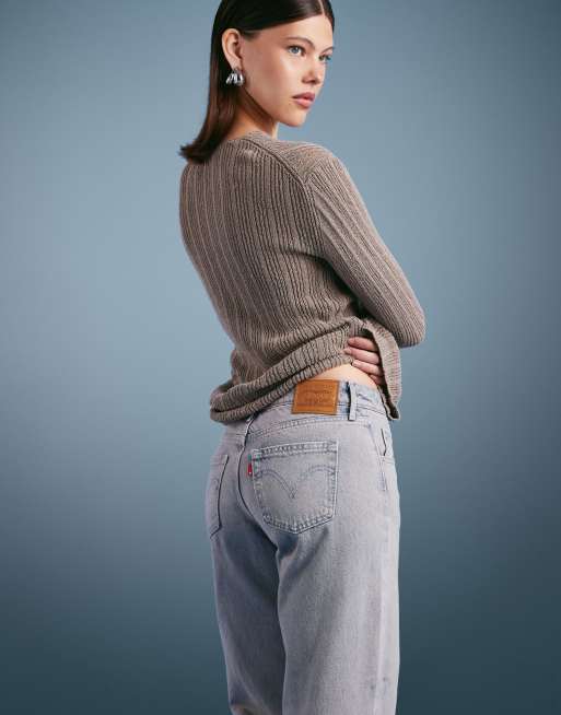 Levi's – Jasnoniebieskie, wybielane, luźne jeansy z niskim stanem, 4 z 5