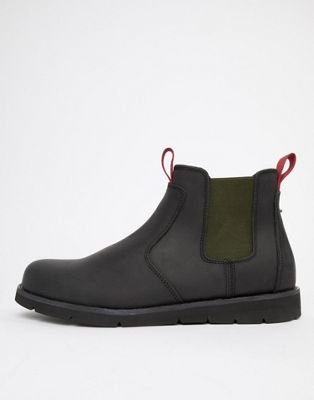 jax leather chelsea boot in black 