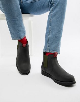 jax leather chelsea boot in black 