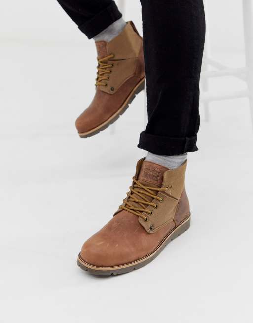 Levis Jax leather hiker boot in brown