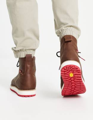 red ugg tie up boots