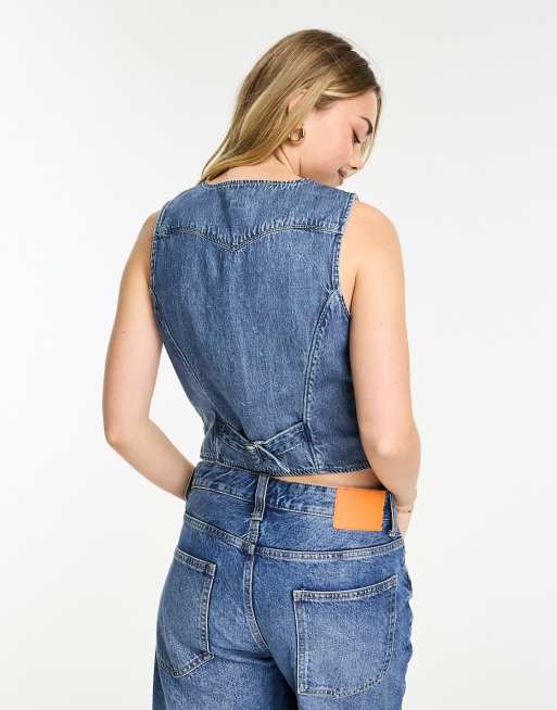 Levi's jean vest clearance womens