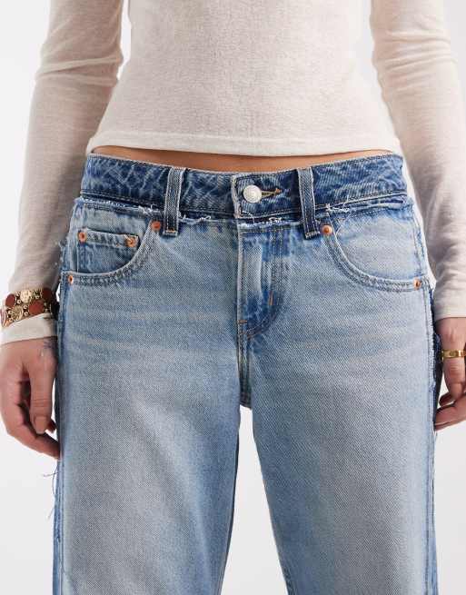 Levi's - Jean ample déstructuré à taille basse - Bleu moyen , 5 de 5