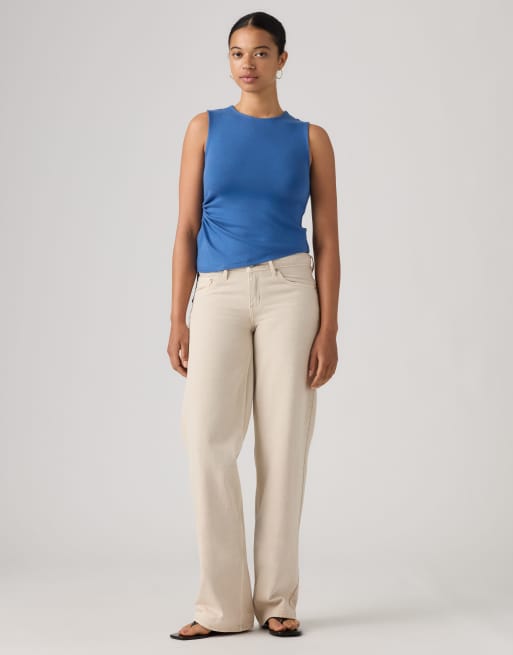 Levi's jean ample taille basse crème, 2 de 4