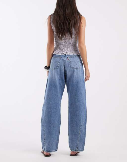 Levi's jean barrel cintré en denim délavage moyen, 3 de 5
