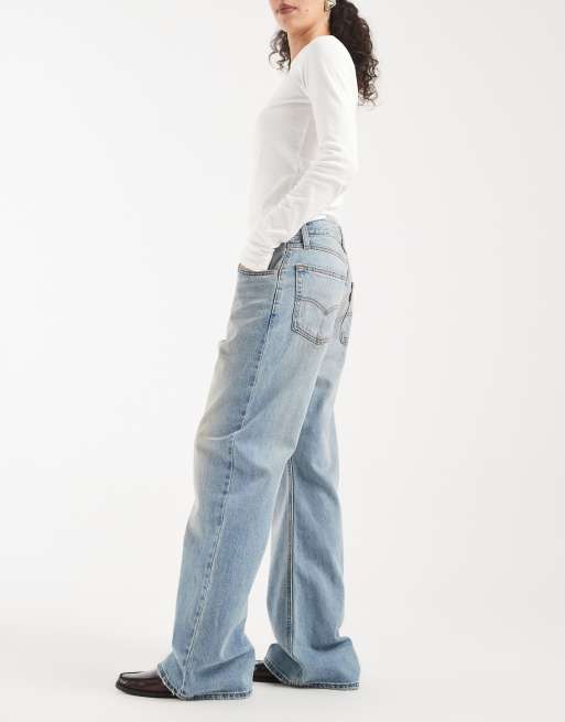 Levi's jean bootcut ample bleu moyen teinté jaune, 3 de 5