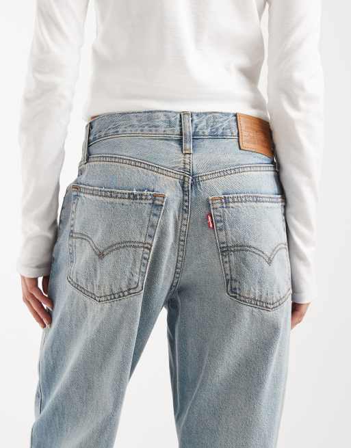 Levi's jean bootcut ample bleu moyen teinté jaune, 4 de 5
