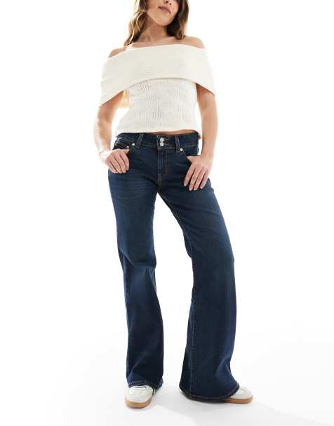 Levi's - Jean évasé à taille ultra basse - Bleu foncé - view 1
