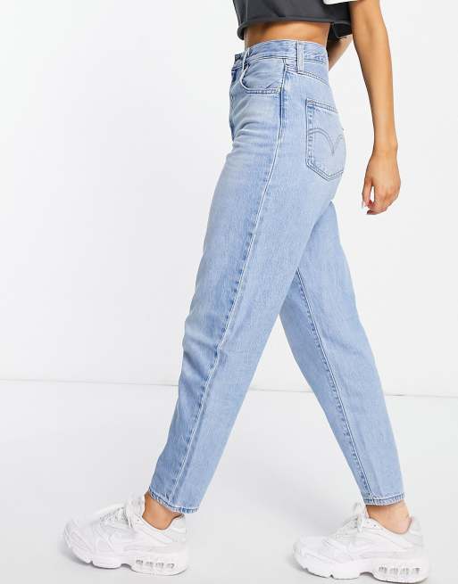 Levi's - Jean fuselé et ample à taille haute - Délavage moyen, 3 de 4