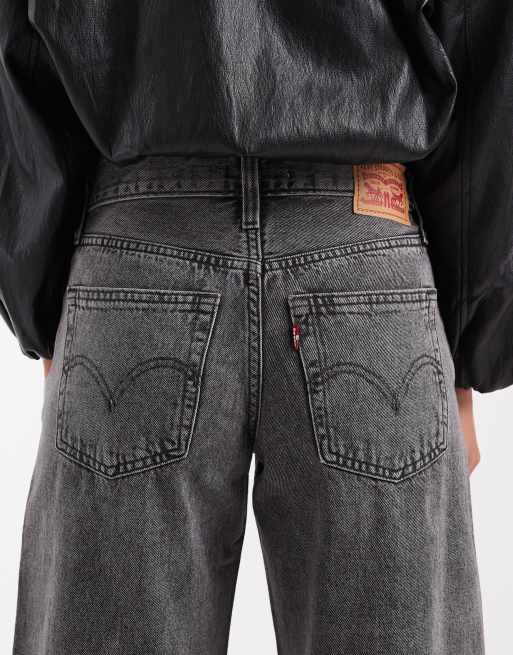 Levi's jean large midi en denim gris délavé, 4 de 5