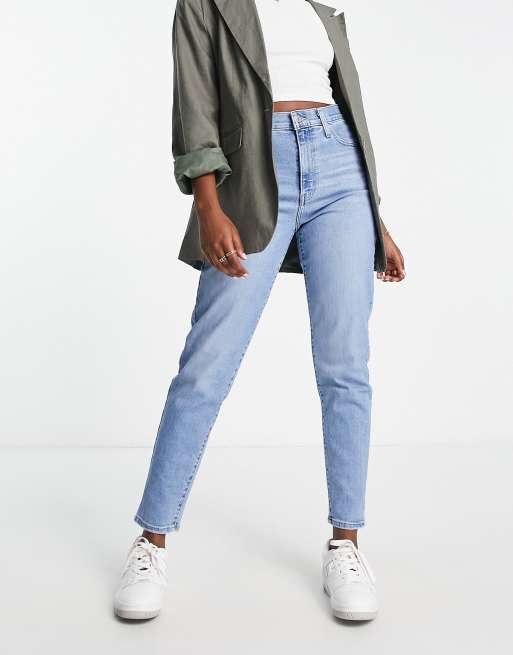 Levi's - Jean mom taille haute à délavage clair