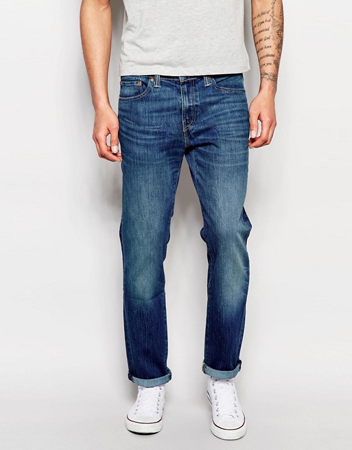 Levis Jeans 511 Slim Tapered Fit Cone Mills Mr White Stretch Mid Blue ...