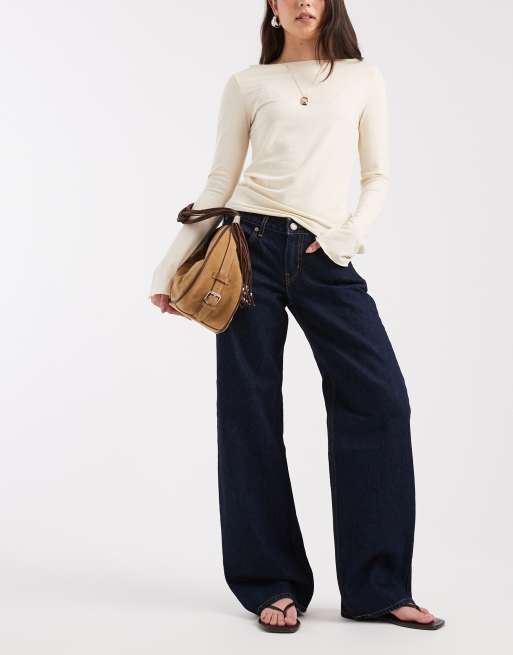 Levi's - Jeans a vita bassa ampi colore neutro