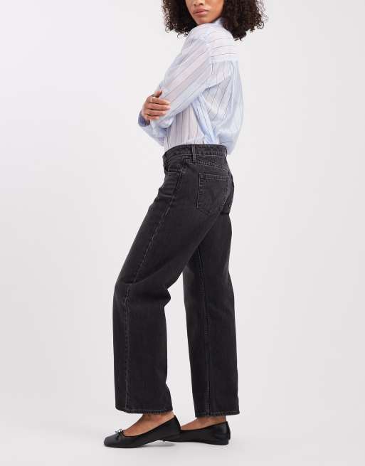 Levi's - Jeans a vita bassa ampi nero slavato, 2 di 5