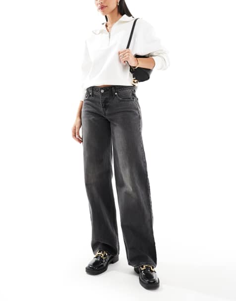 Levi's - Jeans ampi a vita bassa nero slavato - view 1