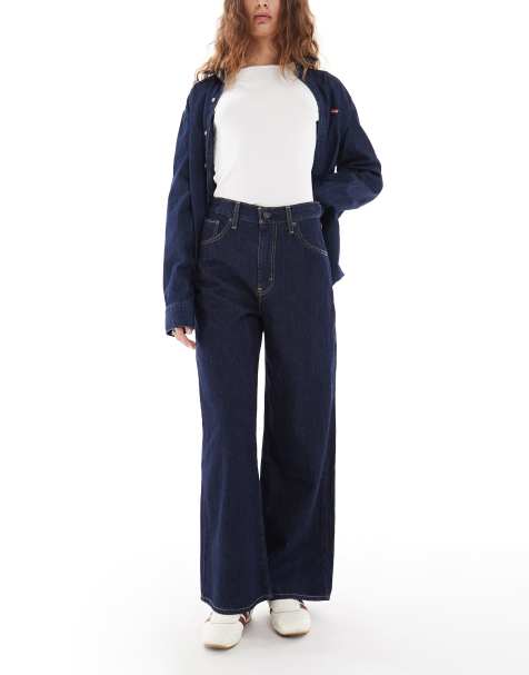 Levi's - Jeans ampi con cinturino blu indaco - view 1