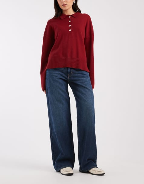 Levi's - Jeans ampia a vita super bassa blu scuro - view 1