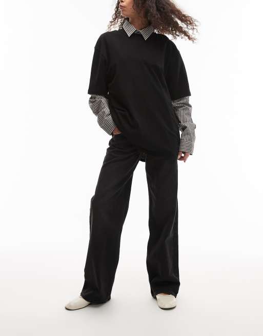 Levi's - Jeans taglio largo a vita molto bassa neri 