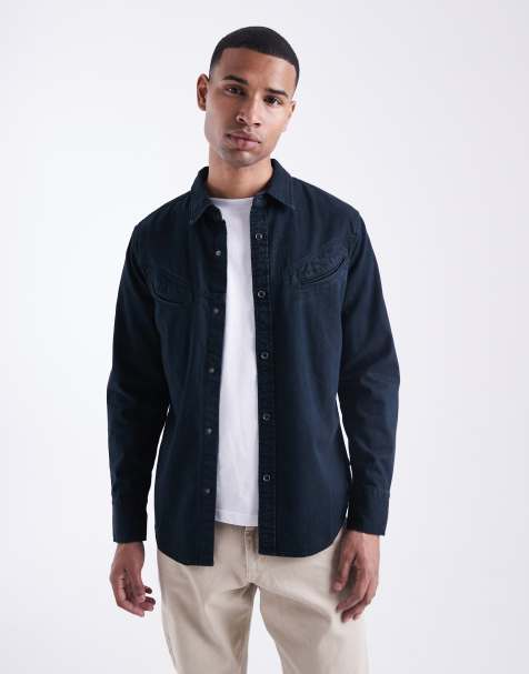 Levi's – Jeanshemd in schwarzer Waschung mit Western-Details - view 1