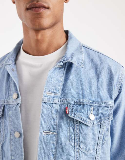 Levi's – Jeansowa kurtka typu trucker w stonowane paski, 5 z 5