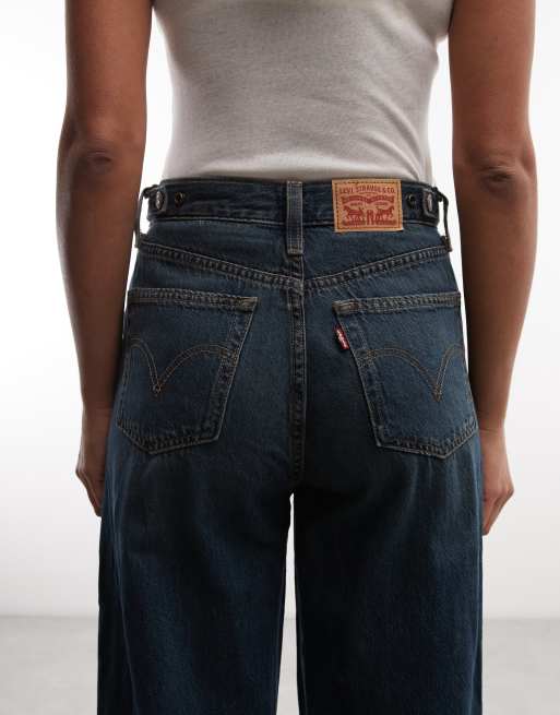 Levi's jeansy baggy z regulacją w talii w niebieskim odcieniu, 4 z 5