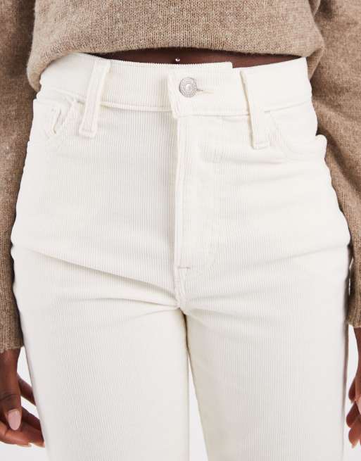Levi's jeansy denim Ribcage flare w kolorze białym, 5 z 5