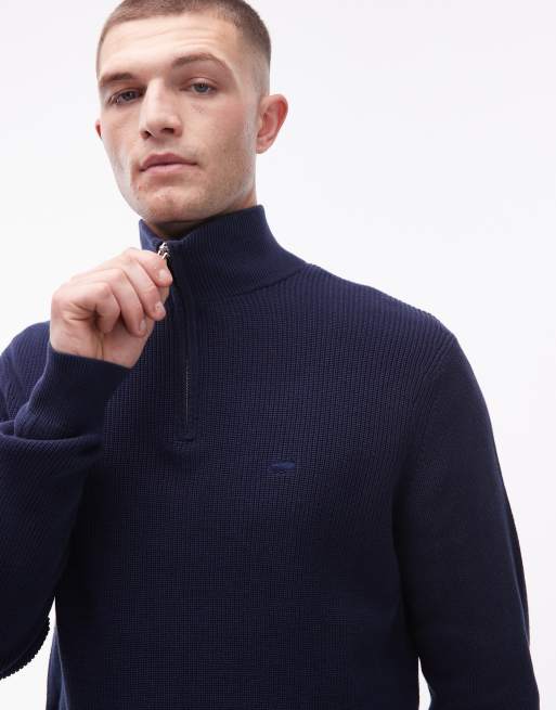 Levi's - Jersey azul marino con cremallera corta de punto , 4 de 5