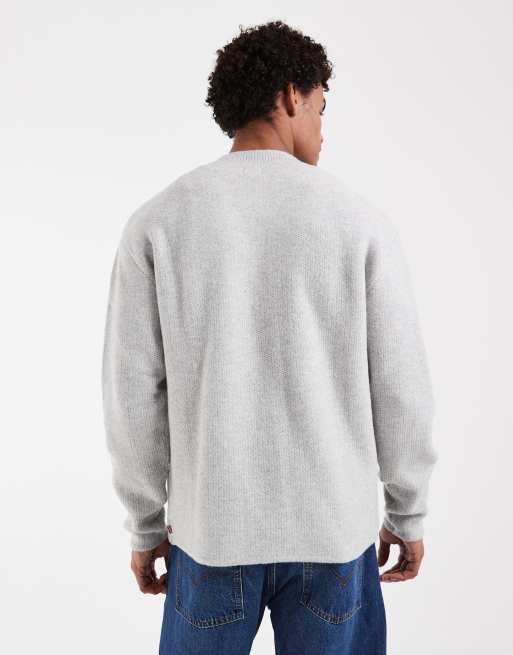 Levi's - jersey Henley de color gris claro, 2 de 5