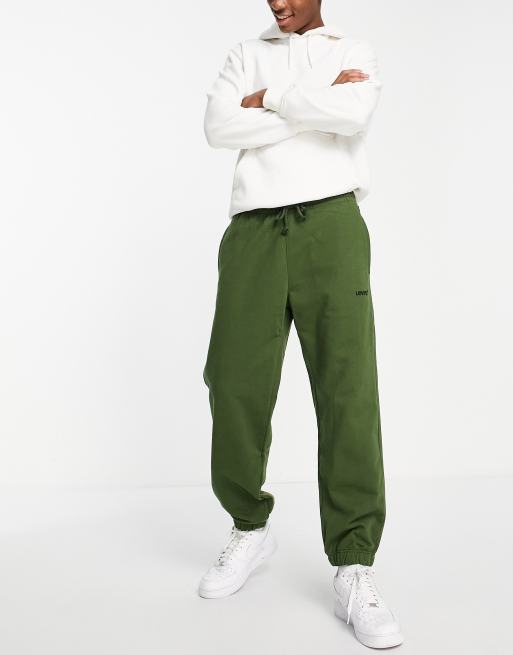 Levi s joggers with small logo in green