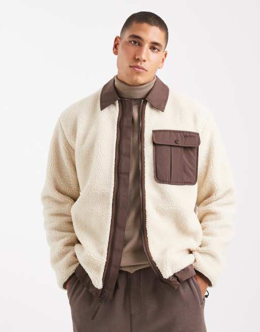 Levi's - Joonie - Giacca color crema in pile borg