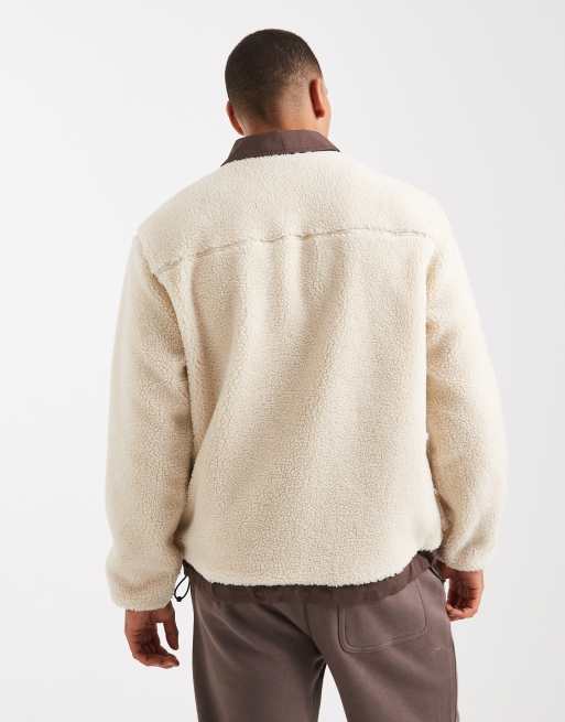 Levi's joonie sherpa jacket in cream, 3 of 5