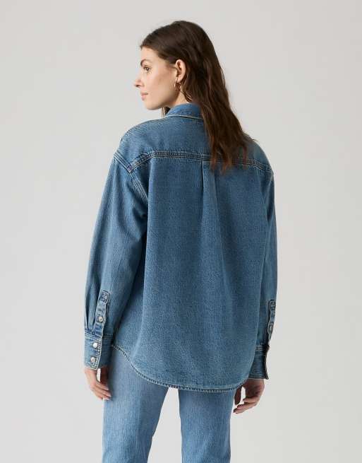 Levi's Jordan camisa vaquera ligera en azul, 2 de 4