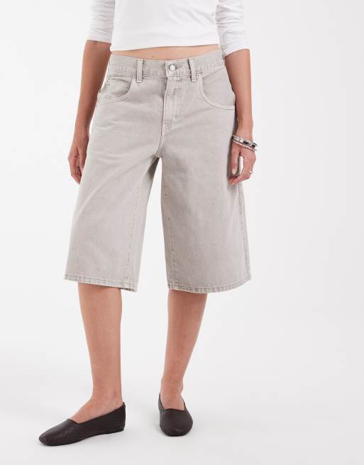 Levi's jort en denim super baggy gris, 2 de 5