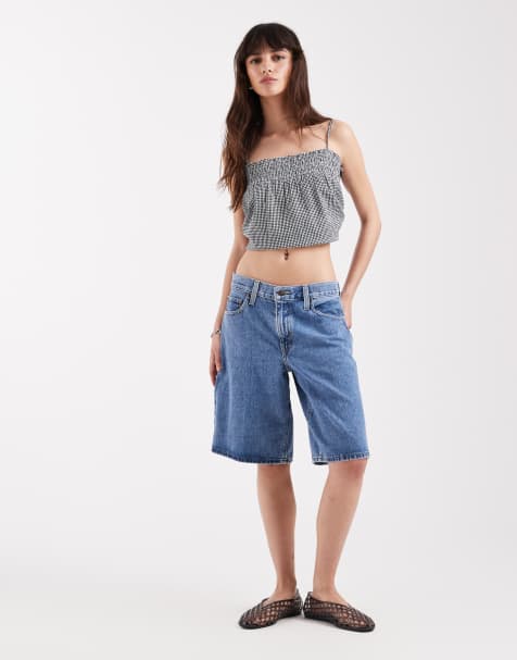 Levi's jorts in denim blu medio - view 1