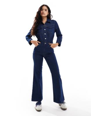 Levi's - Jumpsuit aus Western-Denim in Dunkelblau