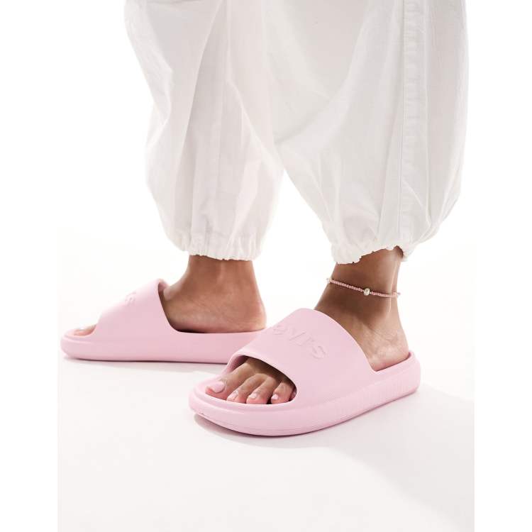 Levi's June Next slider with logo in pink ASOS