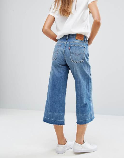 Jupe culotte jean cheap femme